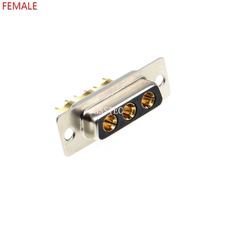 Gold plated MALE FEMALE high current CONNECTOR 3W3 30A D-SUB adapter solder type 3pin plug socket Welding high power DB3