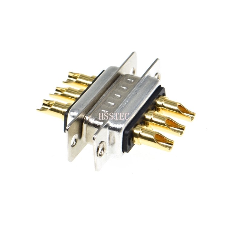 Gold plated MALE FEMALE high current CONNECTOR 3W3 30A D-SUB adapter solder type 3pin plug socket Welding high power DB3