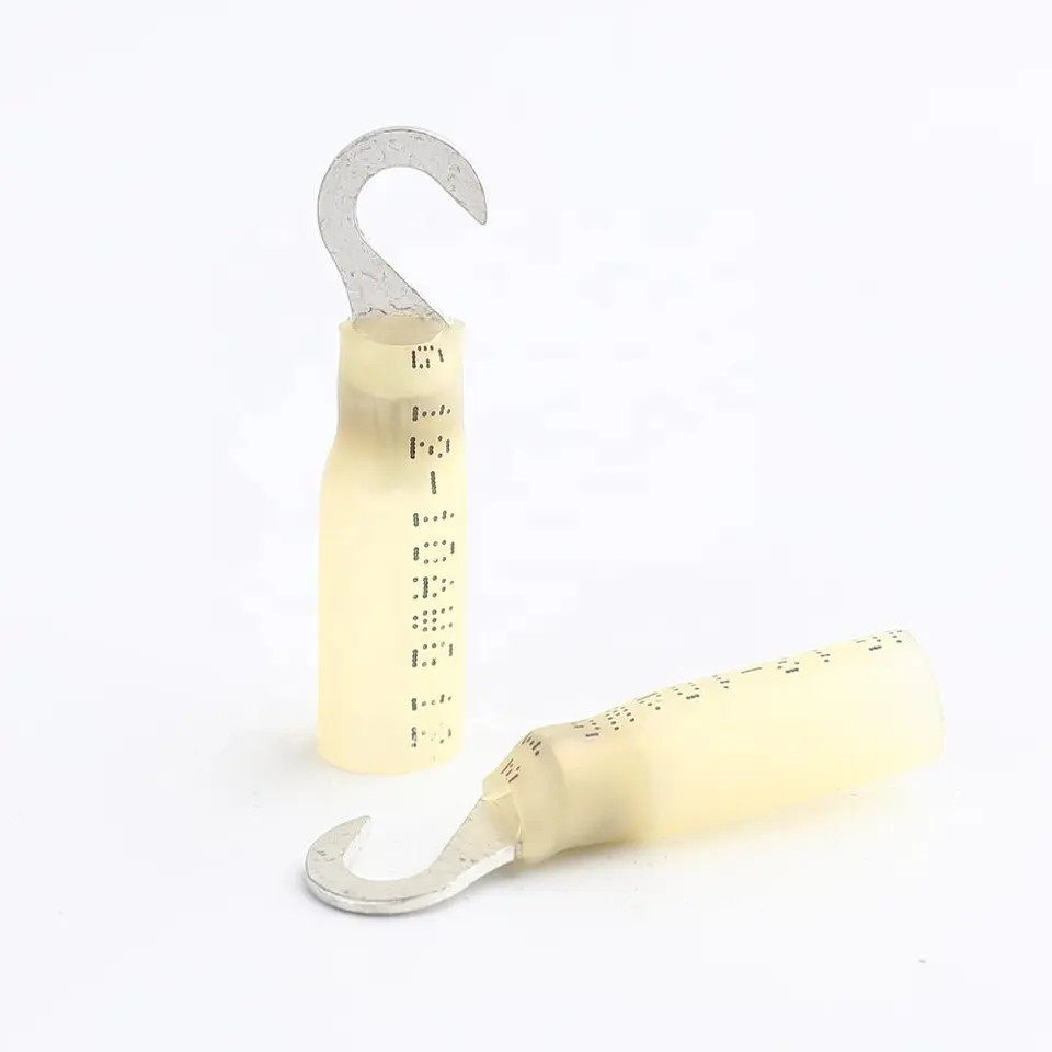 HV Insulated Electrical Wire Heat Shrink Crimp Hook Copper Automotive Terminals Connectors