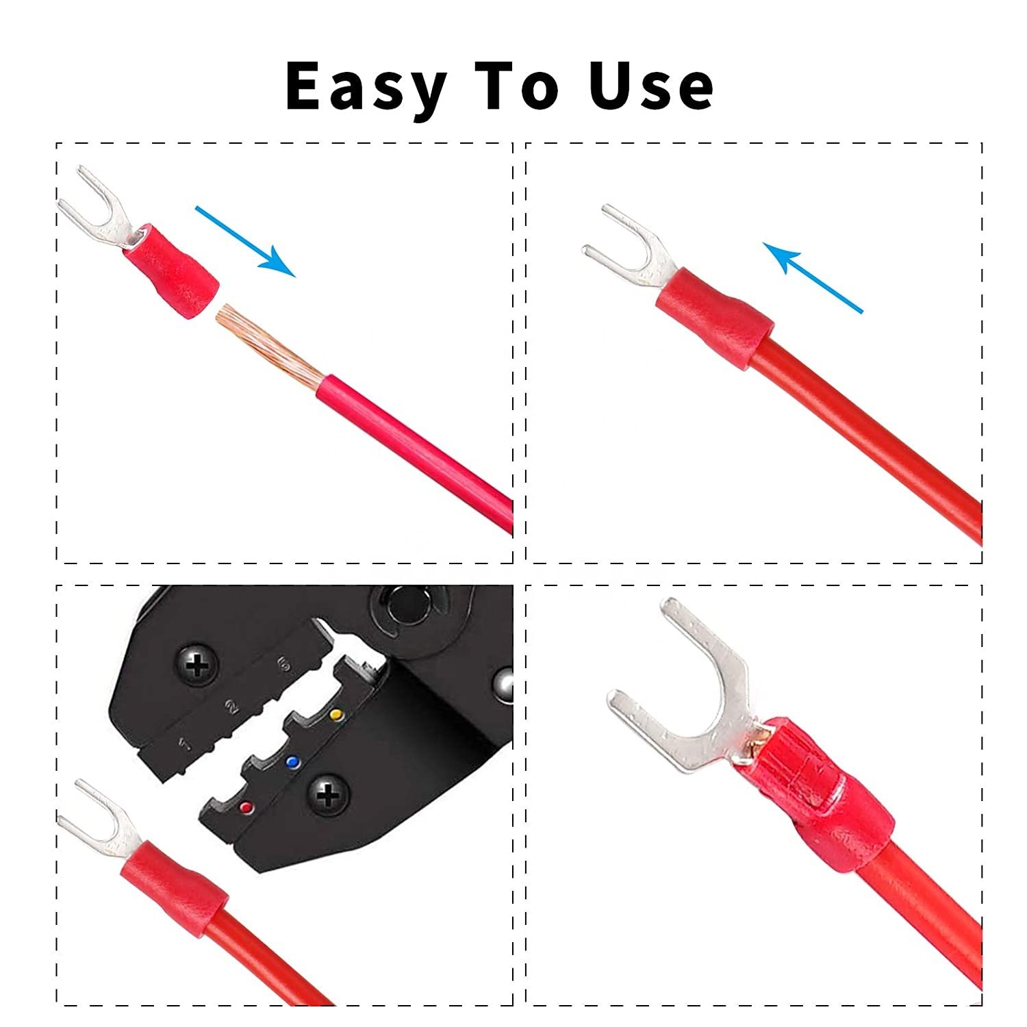 2.8/4.8/6.3mm Heat Shrink Tubing Assorted Insulation Shrinkable Sleeving Tubes Set Crimp Terminals Connectors Assortment Kit