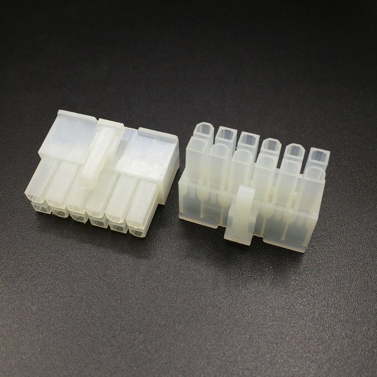 12 Pin Male Housing Molex 5557 12p 4.2mm Connector Male & Female Pressure Welding Bar Connector Electronic 9A Max White 2-24pin