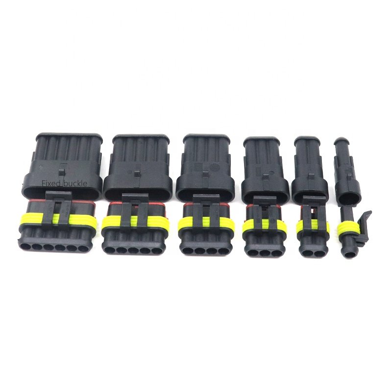 1.8 series waterproof wire connector AMP male female car plug 1 2 3 4 5 6 Pin hole terminal auto automotive electrical connector
