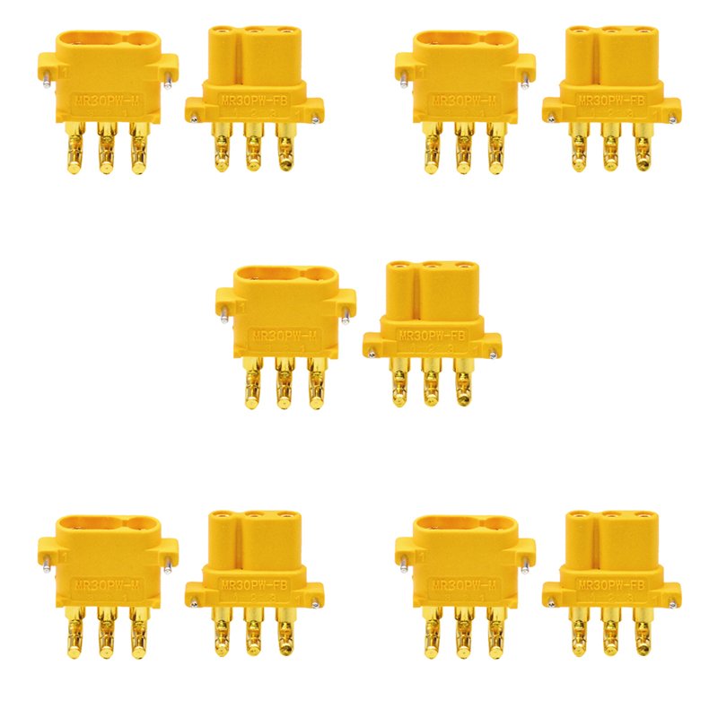 Amass MR30PW Male and Female Horizontal Three-core Model Airplane Power High-current Battery Plug Connector