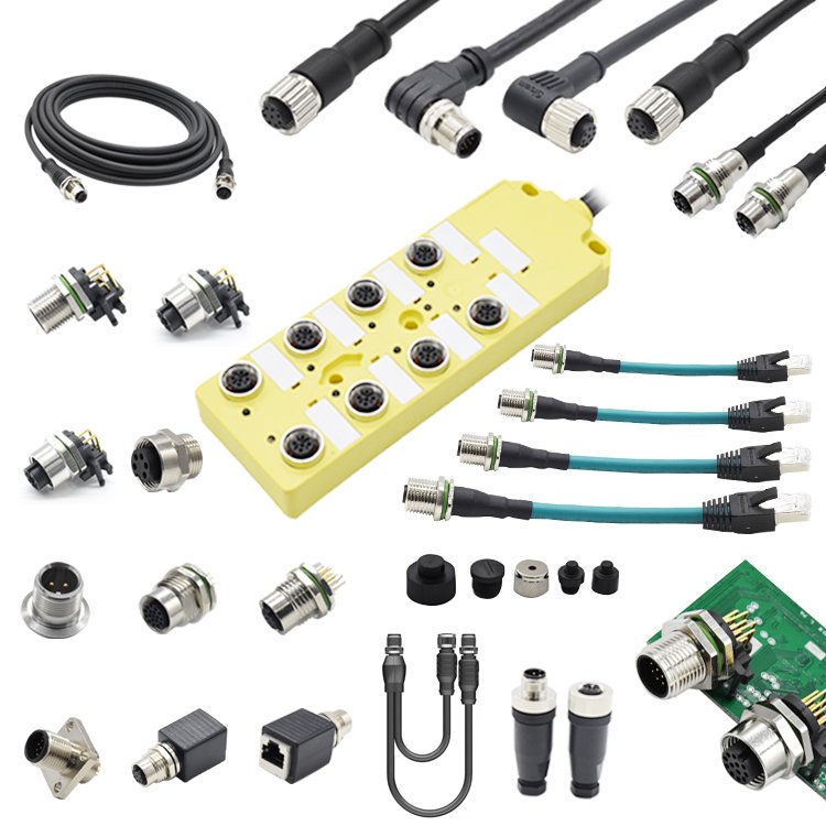 M5 M8 M12 M16 7/8 M23 Waterproof Solder Pcb Panel Mount Socket Male Female Plug 3 4 5 6 8 12 Pin Plastic Circular connector