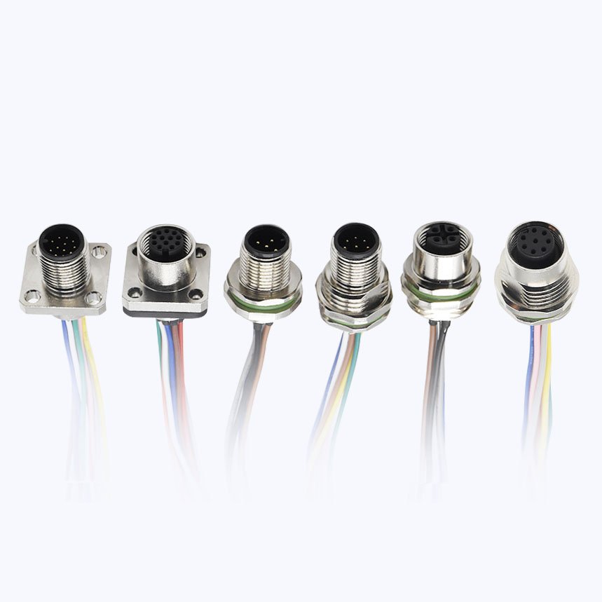 M5 M8 M12 M16 7/8 M23 Waterproof Solder Pcb Panel Mount Socket Male Female Plug 3 4 5 6 8 12 Pin Plastic Circular connector