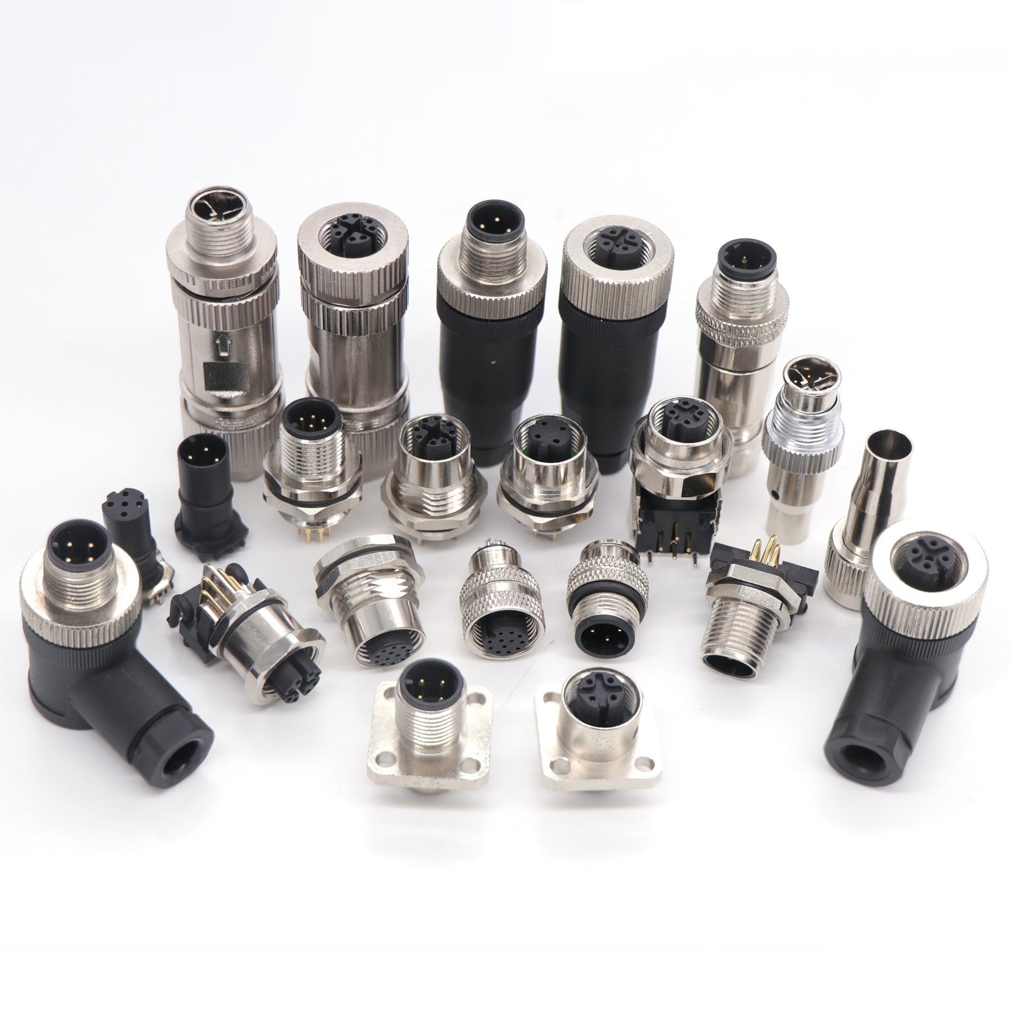 ip67 connector m12 circular waterproof 3 4 5 pin sensor male female circular plug cable connector