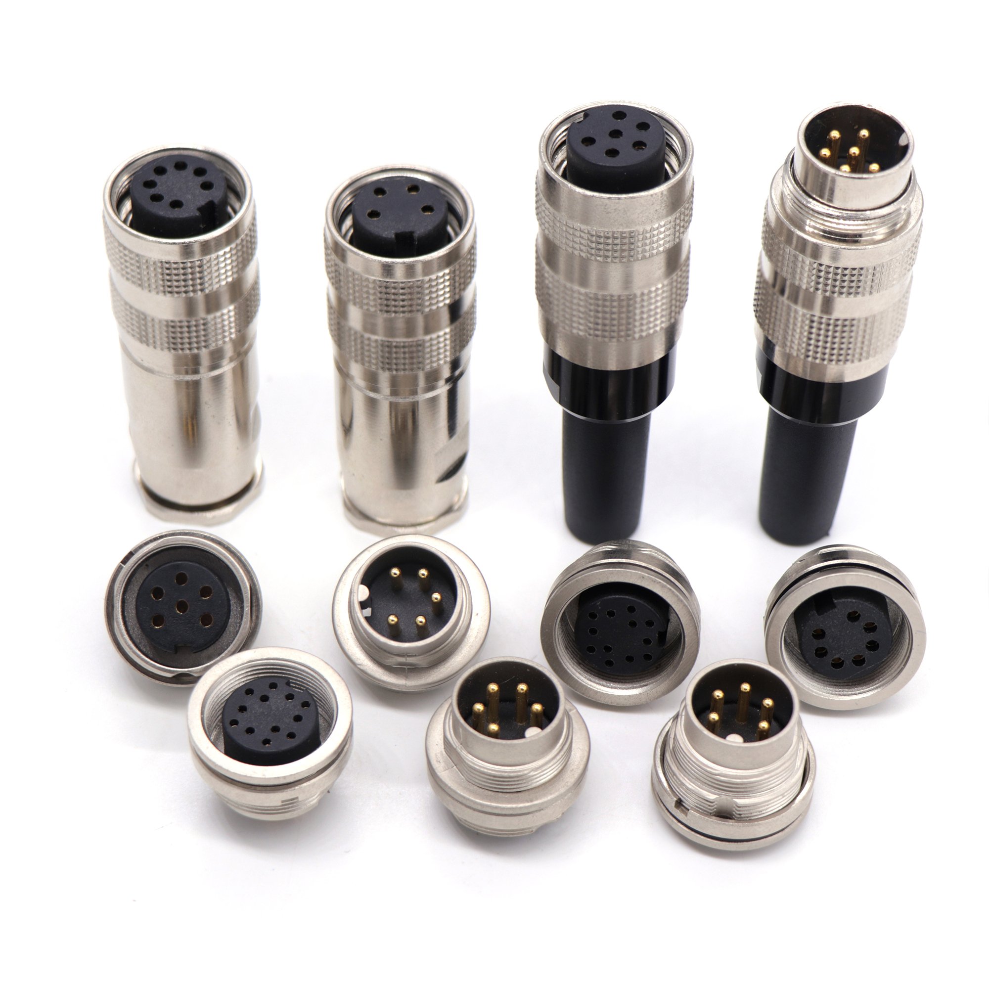 ip67 connector m12 circular waterproof 3 4 5 pin sensor male female circular plug cable connector