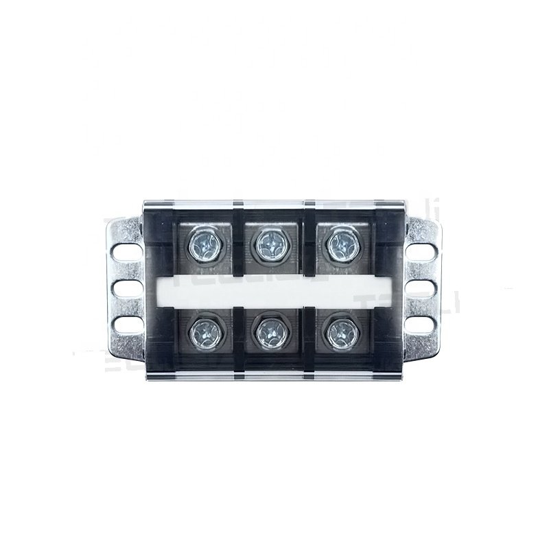 600 V 10 A 6 Pole Dual Rows Equipment Black Wire Connector Barrier Terminal Block