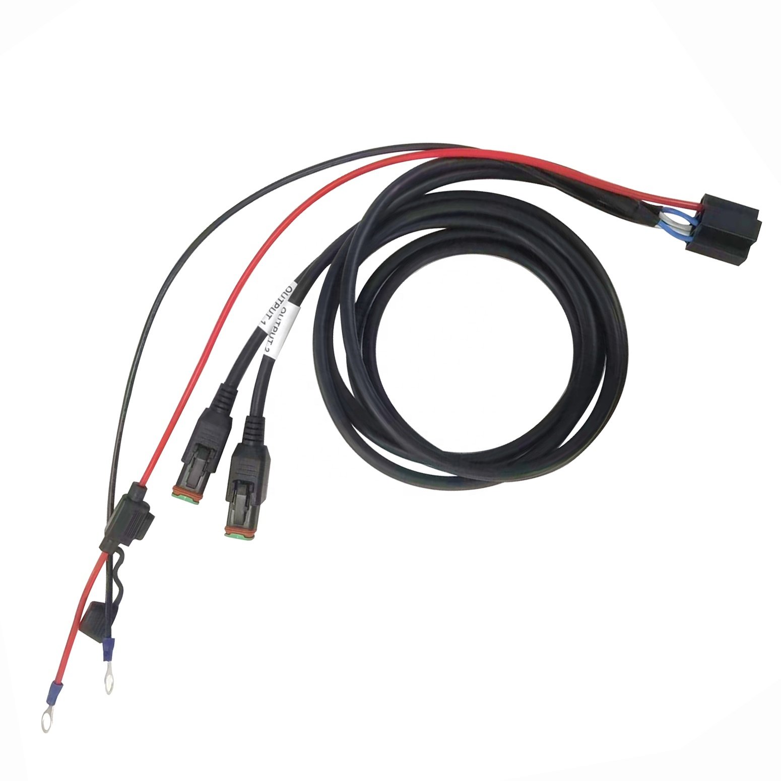 Custom Waterproof Deutsch DT DTM DTP Series 1 to 2 3 4 Connector Adapter Wire Harness Y Cable Splitter