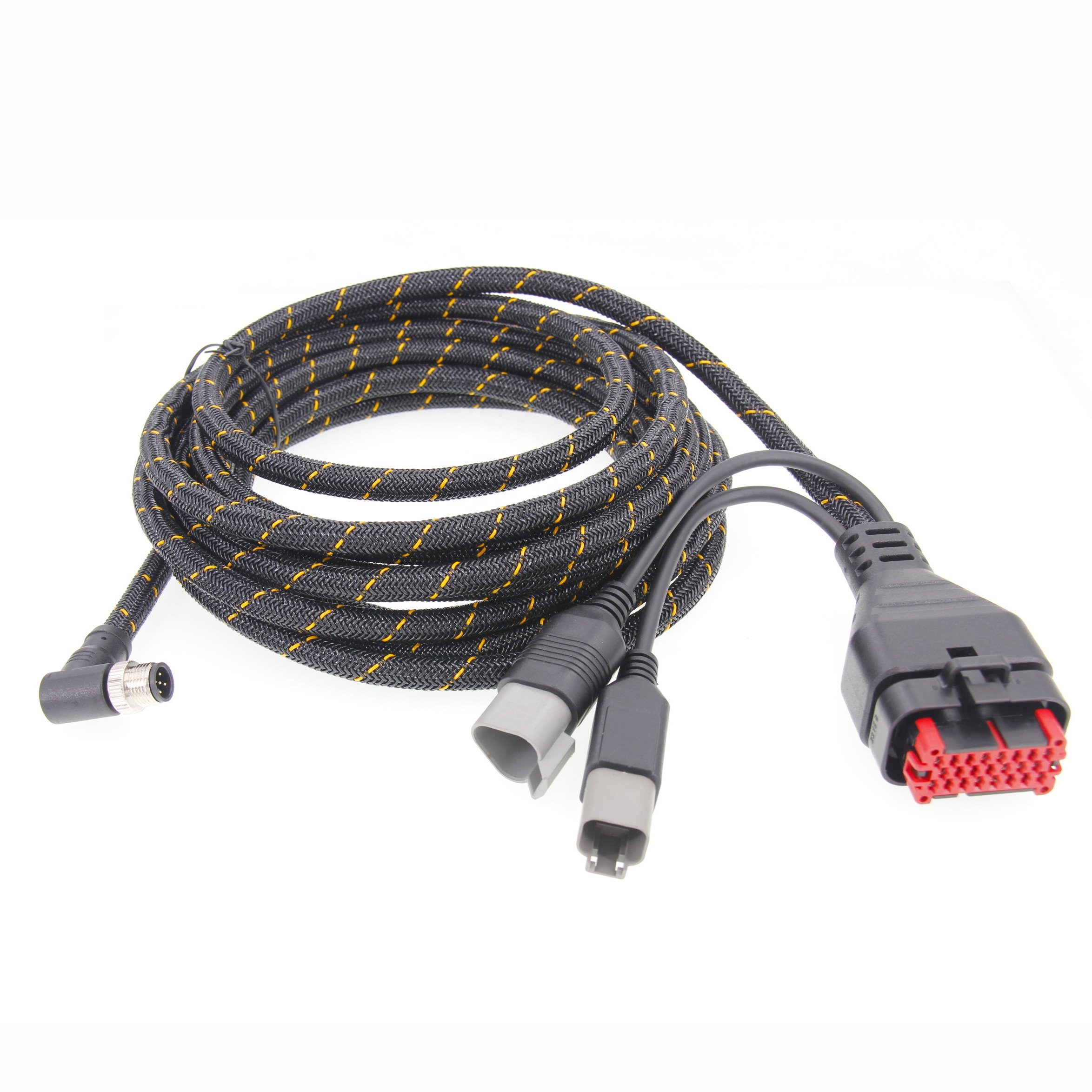 Custom Waterproof Deutsch DT DTM DTP Series 1 to 2 3 4 Connector Adapter Wire Harness Y Cable Splitter