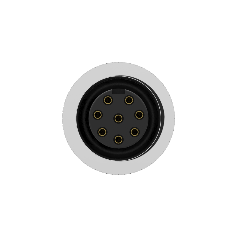 M12 A-Coded 8PIN Molded with Cable Waterproof Connector