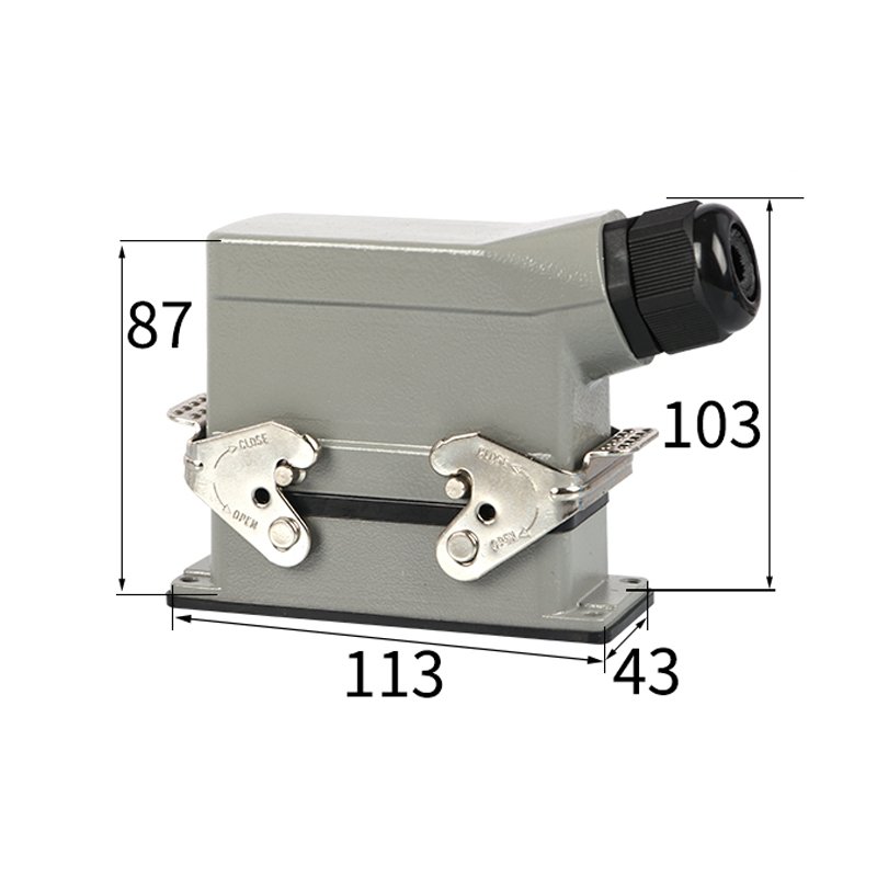 Waterproof Male Female Connector HE 6 Pin Cable Heavy Duty Connector For Signal Transmission