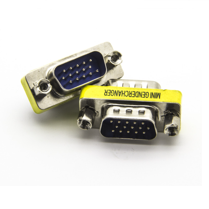 RS232 VGA HDB15P Male to Male HD 720P Video Adapter Connector