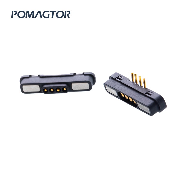 High Class 4 Pin Precision Spring Loaded Waterproof Magnetic Pogo Pin Connector