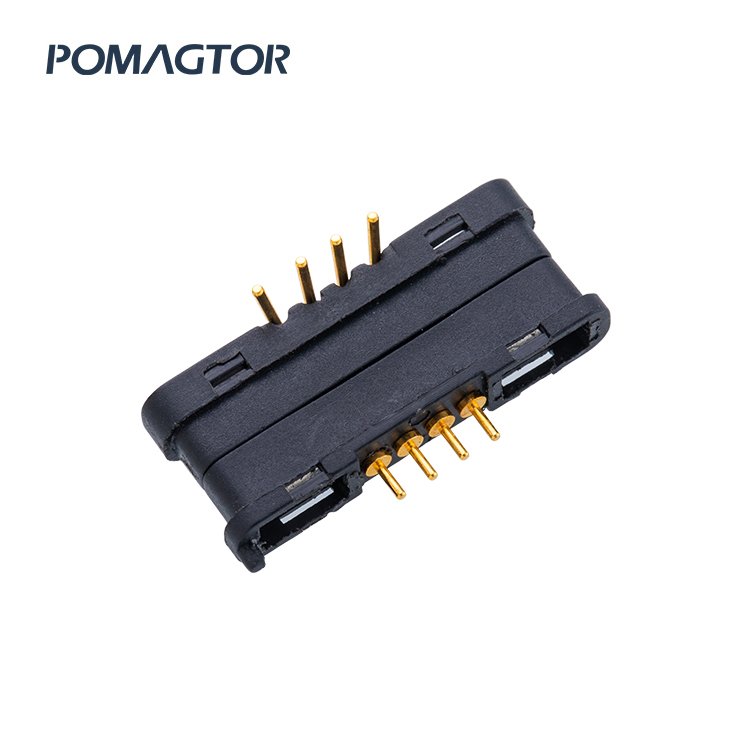 High Class 4 Pin Precision Spring Loaded Waterproof Magnetic Pogo Pin Connector
