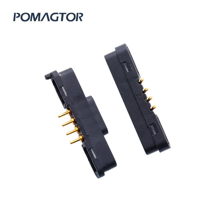 High Class 4 Pin Precision Spring Loaded Waterproof Magnetic Pogo Pin Connector