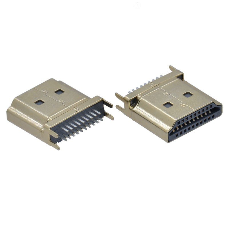 High Definition Multimedia Interface Male Female Connector 19 20 Pin Double Row DP Display Port with Cable Clamp for HDMI cable