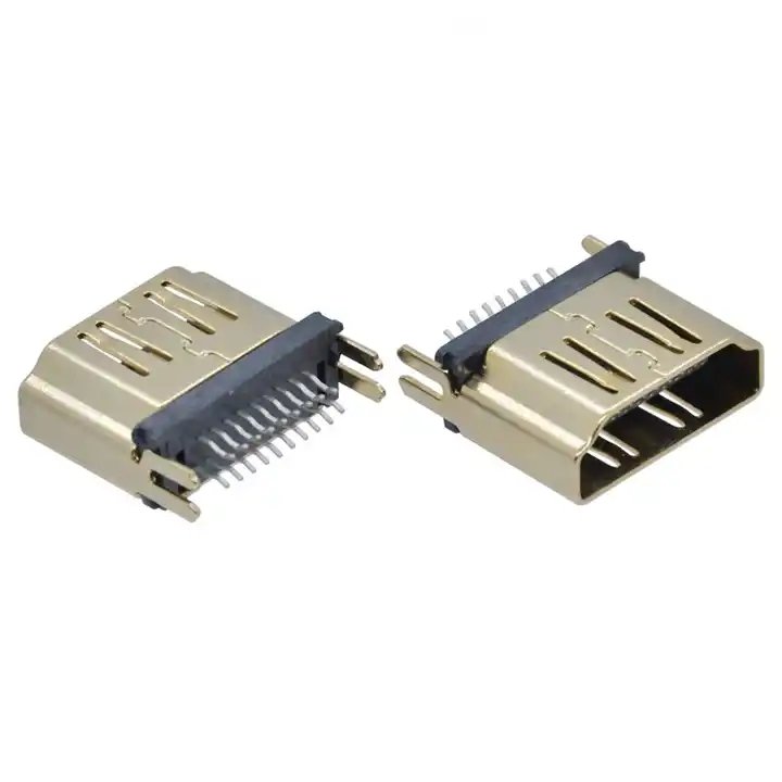 High Definition Multimedia Interface Male Female Connector 19 20 Pin Double Row DP Display Port with Cable Clamp for HDMI cable
