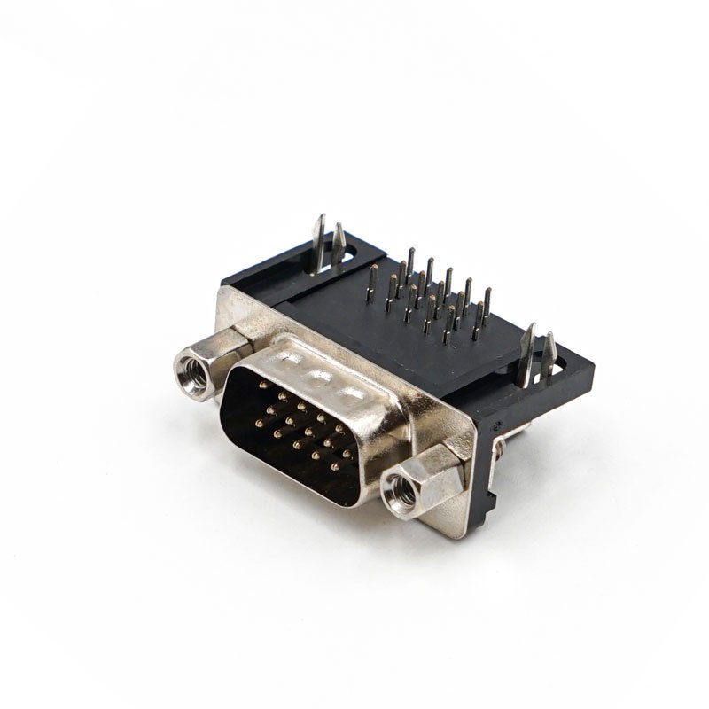 LECHUAN High Quality 15Pin Male Female Optional PCB Mounting DIP High Density Right Angle Type D-SUB Connector