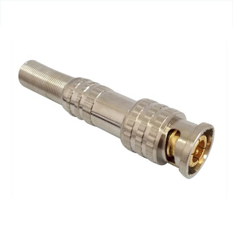 High quality American Style gold plating BNC male screw connector for RG58 RG59 RG6 cable