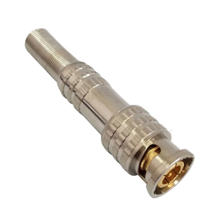 High quality American Style gold plating BNC male screw connector for RG58 RG59 RG6 cable
