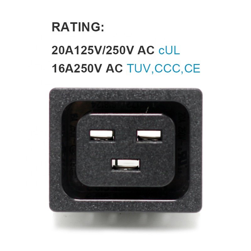 IEC 60320 C19 PDU socket connector AC power socket for rack power distribution unit
