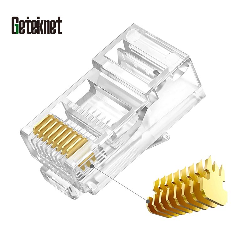 High Quality Environmental Material UTP RJ 45 CAT6 Pass Through Rj45 Connector