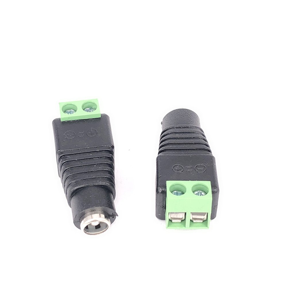 DC 5.5X2.5MM power jack socket connector 5.5X2.5MM FEMALE PLUG solderless terminal Screw Fastening Type 5.5*2.1MM 5.5*2.1