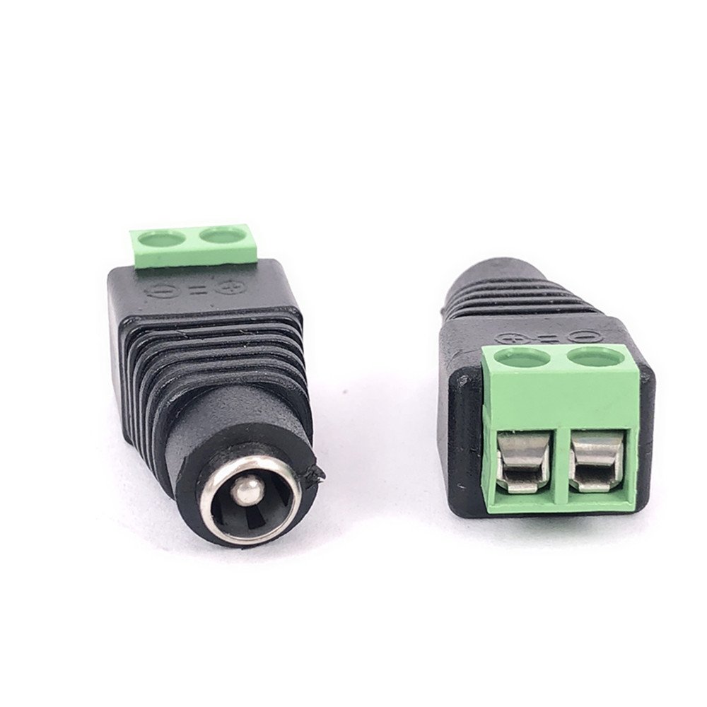DC 5.5X2.5MM power jack socket connector 5.5X2.5MM FEMALE PLUG solderless terminal Screw Fastening Type 5.5*2.1MM 5.5*2.1