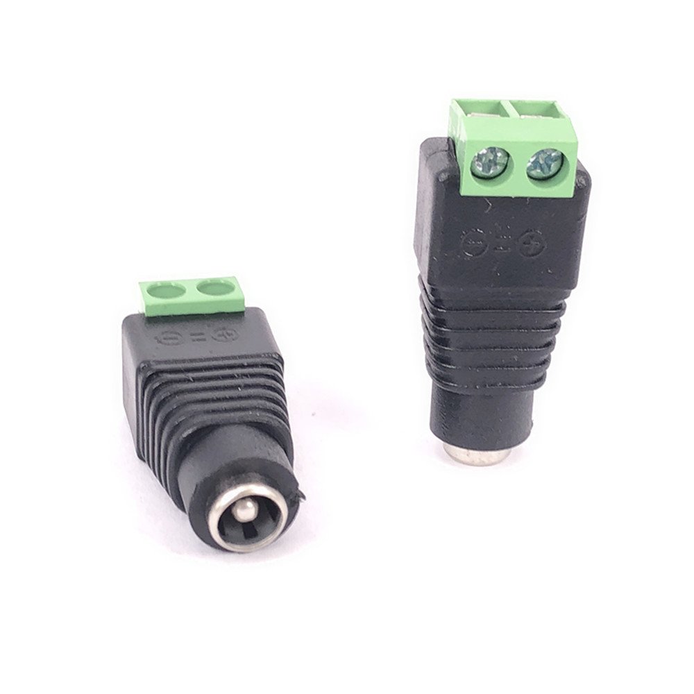 DC 5.5X2.5MM power jack socket connector 5.5X2.5MM FEMALE PLUG solderless terminal Screw Fastening Type 5.5*2.1MM 5.5*2.1