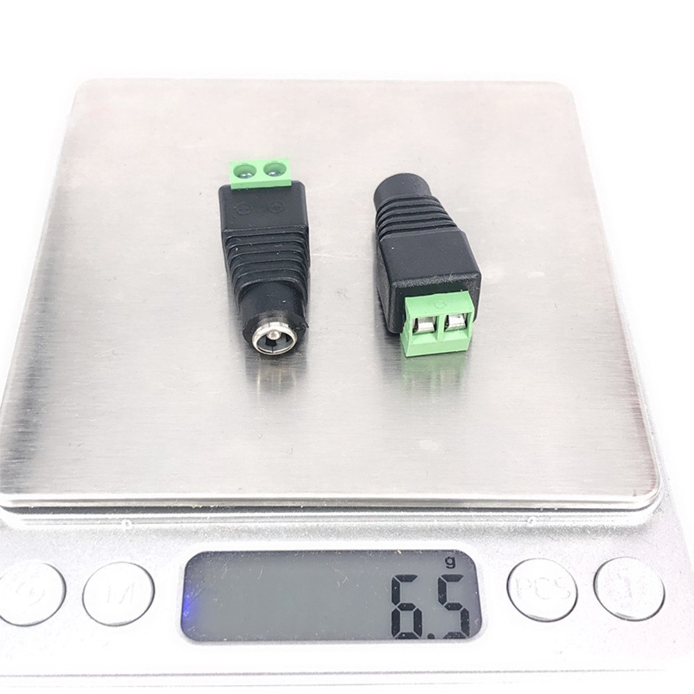 DC 5.5X2.5MM power jack socket connector 5.5X2.5MM FEMALE PLUG solderless terminal Screw Fastening Type 5.5*2.1MM 5.5*2.1