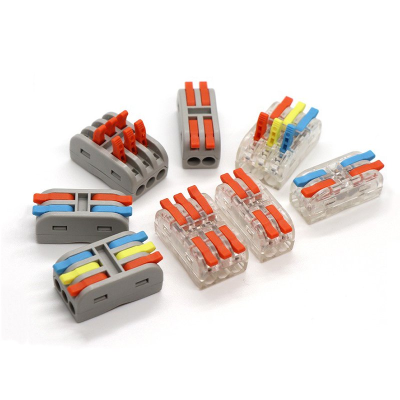 Universal Parallel-connectable Wire Push In Lever Terminal Nuts Compact Splice Connector