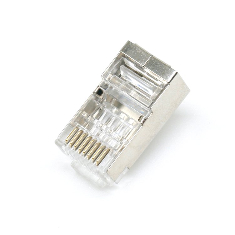 SCONDAR Shielded Rj45 Male Connector Cat5 Cat5e Cat6 Cat6a Conector Network Ethernet Cat 6 Modular Snap RJ 45 Plug 8P8C RJ-45