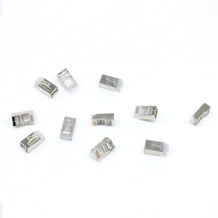 SCONDAR Shielded Rj45 Male Connector Cat5 Cat5e Cat6 Cat6a Conector Network Ethernet Cat 6 Modular Snap RJ 45 Plug 8P8C RJ-45