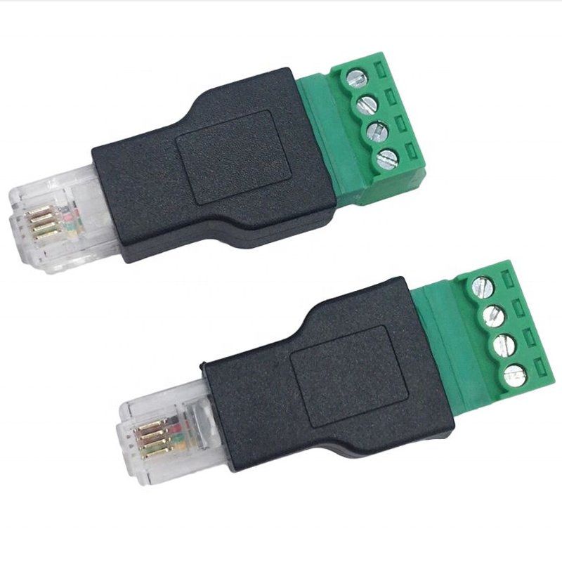 Factory direct sale RJ11 to Screw Terminal Adaptor - RJ11 Male to 4 Pin Screw Connector