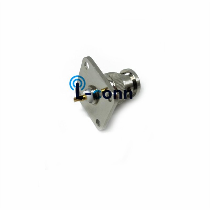 BNC Plug Male Solder Straight 4 Hole Flange Mount Panel Bulkhead Connector rf