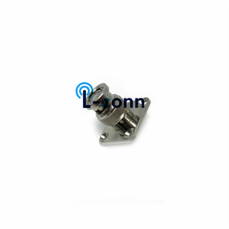 BNC Plug Male Solder Straight 4 Hole Flange Mount Panel Bulkhead Connector rf
