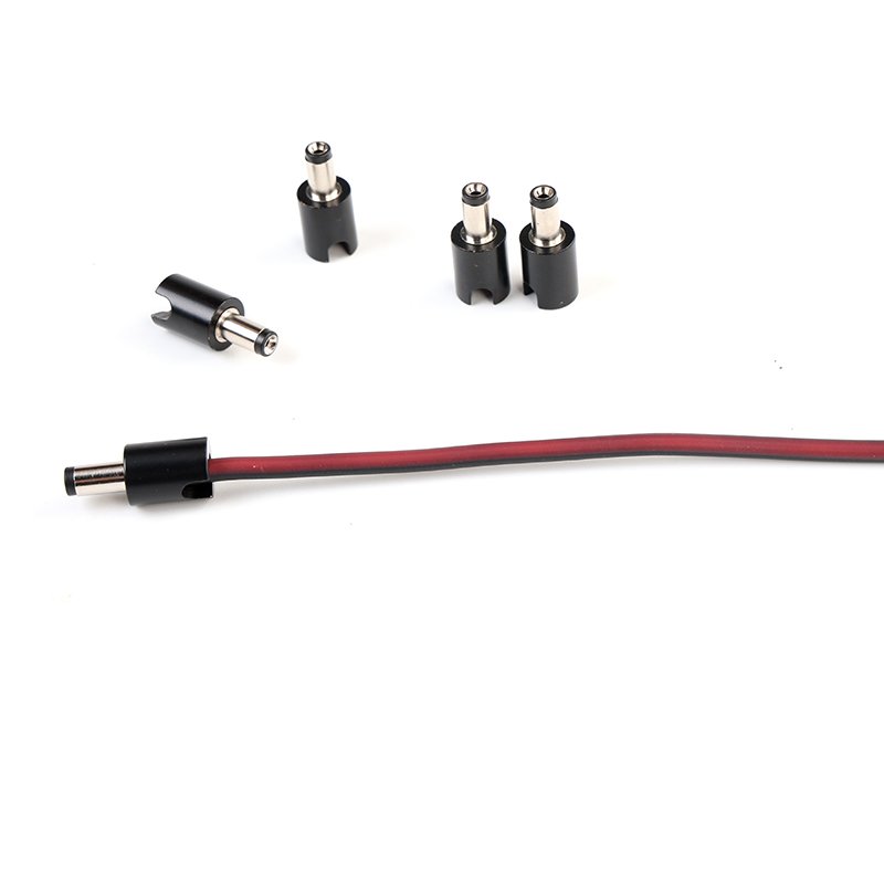 Compact Guitar Accessory 5.5x2.1mm DC Cable Right Angle 5521 Solderless Power Plug Connector