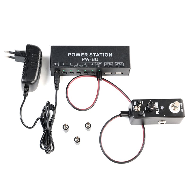 Compact Guitar Accessory 5.5x2.1mm DC Cable Right Angle 5521 Solderless Power Plug Connector