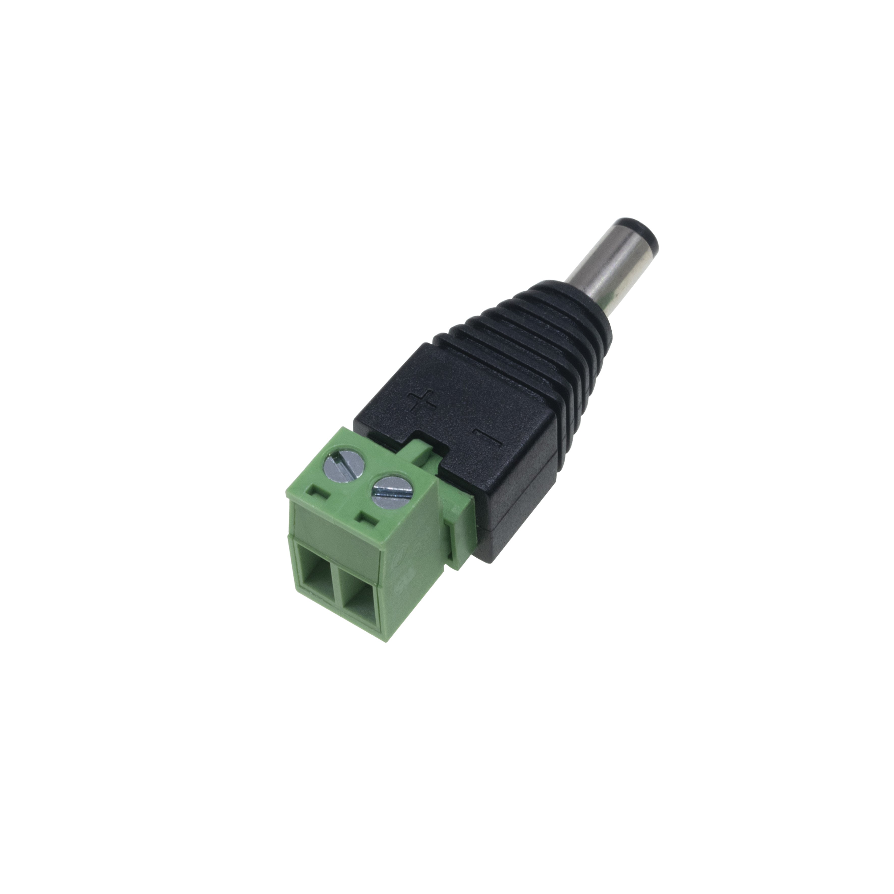 Solderless Terminal Adapter DC3.5*1.35mm Screw Lock Male and Female Power Connector For LED CCTV Camera Power Connection