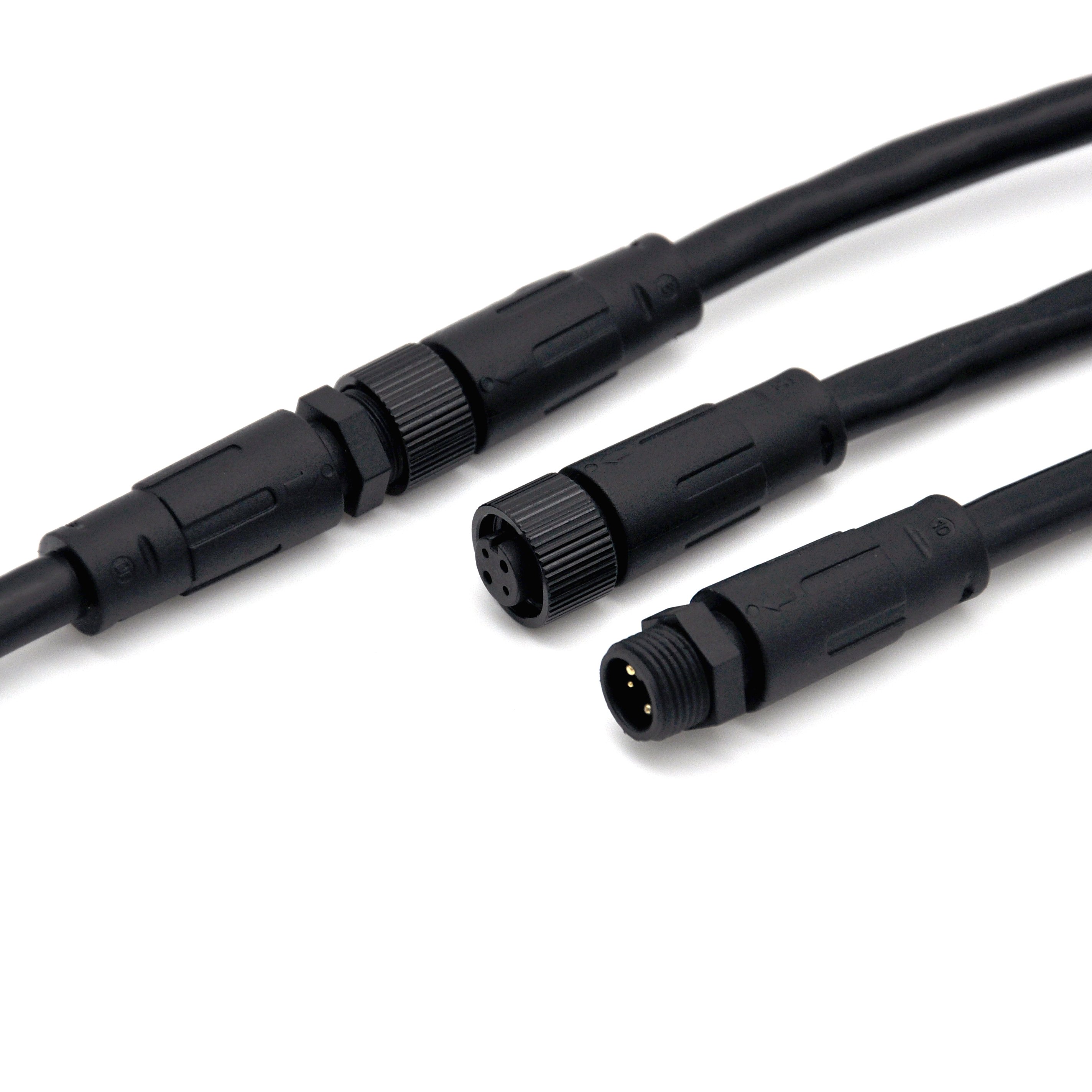 M12 Cable Assembly Male To Female Ip68 Waterproof Custom 90 degree 3 5 6 Pin M12 Sensor 4 Pin 8 Pin Connector M12 Cable