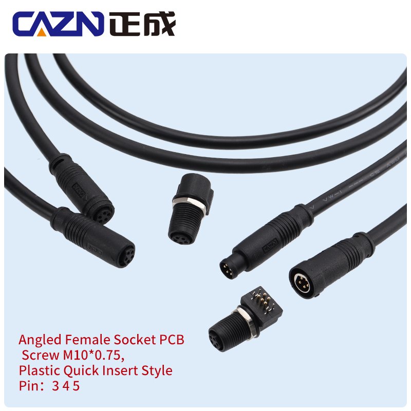 Factory M8 3 4 5 6 8 pin code snap in female male straight overmolded with 1M PVC unshielded cable connector