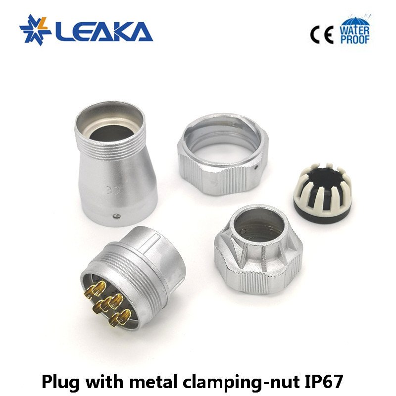 Weipu IP67 Aviation Cable Metal Clamping-Nut Bayonet Circular Auto Connector WY16 WY20 WY24 WY28 WY32 WY40 WY48 WY55 Pin