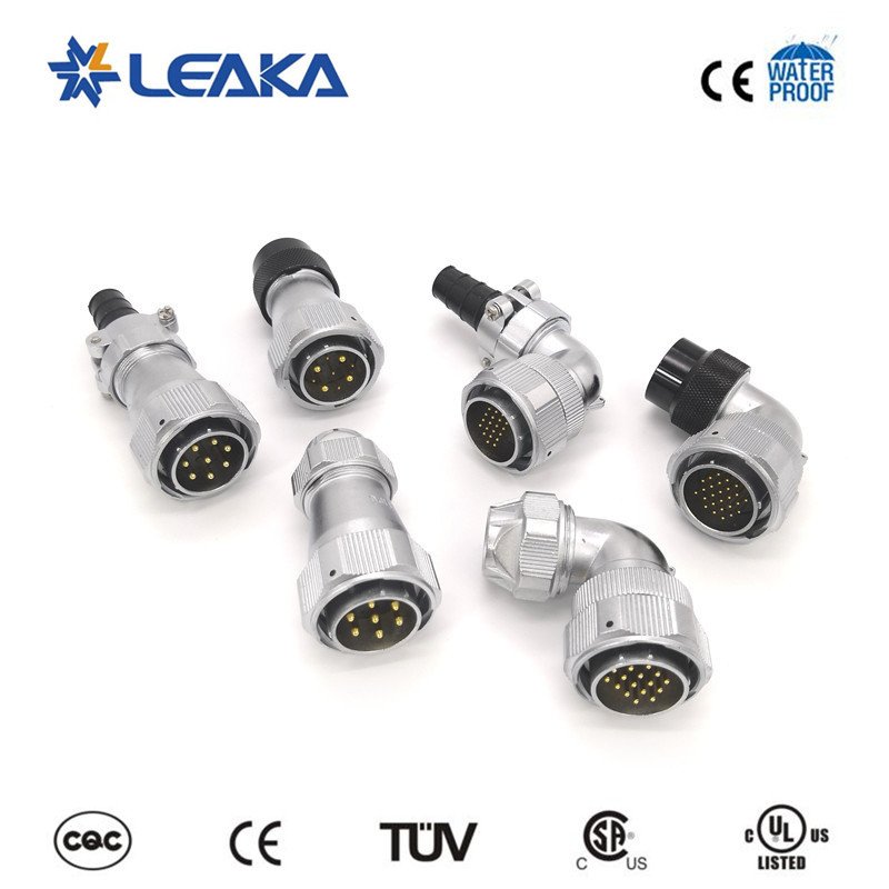 Weipu IP67 Aviation Cable Metal Clamping-Nut Bayonet Circular Auto Connector WY16 WY20 WY24 WY28 WY32 WY40 WY48 WY55 Pin
