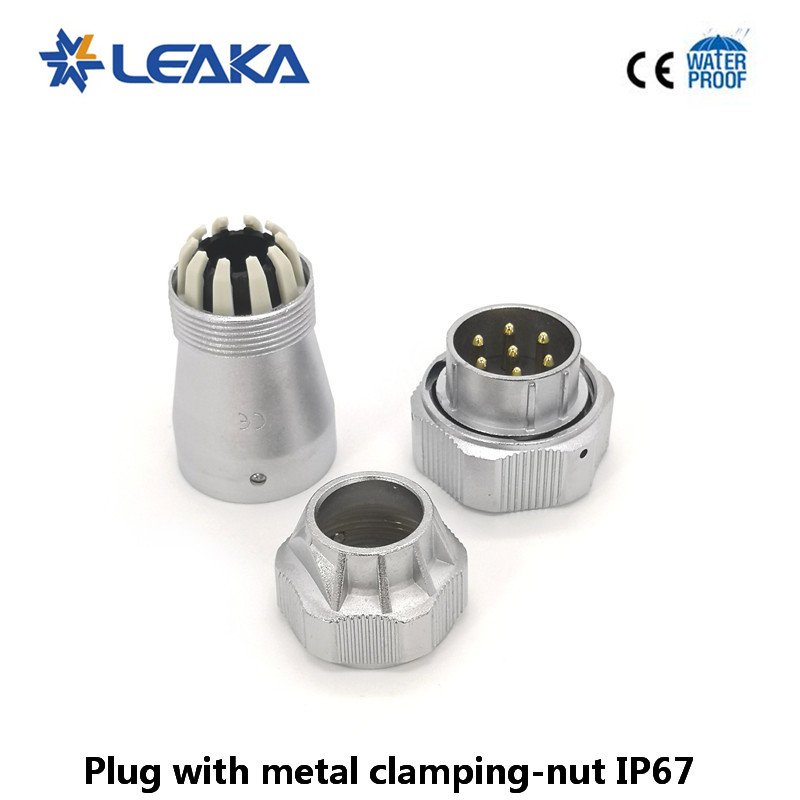 Weipu IP67 Aviation Cable Metal Clamping-Nut Bayonet Circular Auto Connector WY16 WY20 WY24 WY28 WY32 WY40 WY48 WY55 Pin