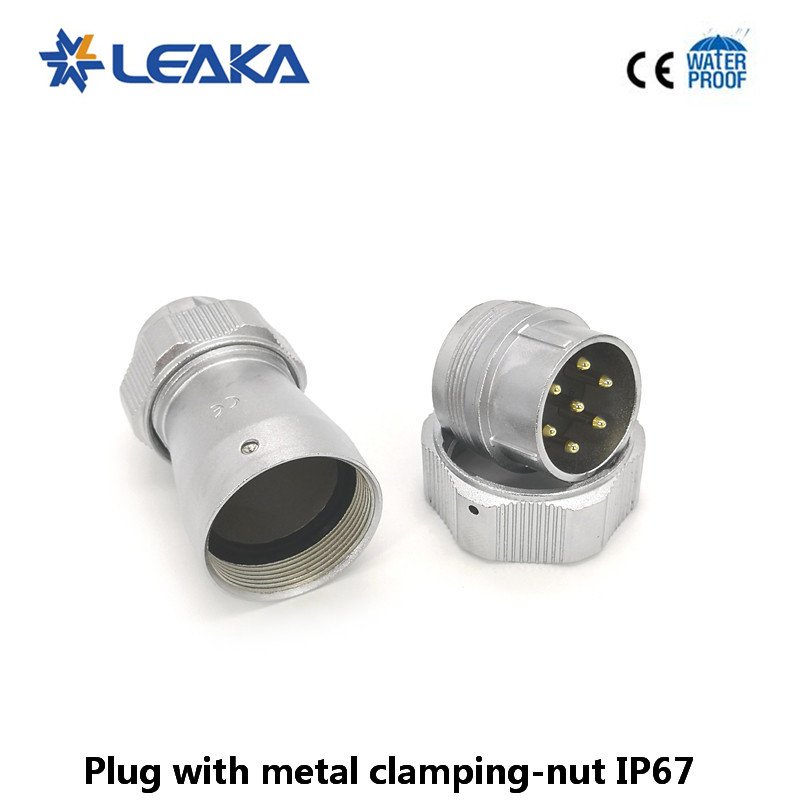 Weipu IP67 Aviation Cable Metal Clamping-Nut Bayonet Circular Auto Connector WY16 WY20 WY24 WY28 WY32 WY40 WY48 WY55 Pin