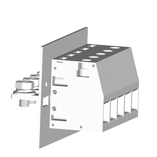terminal block for engine control bulkhead connector feed-through terminal blocks
