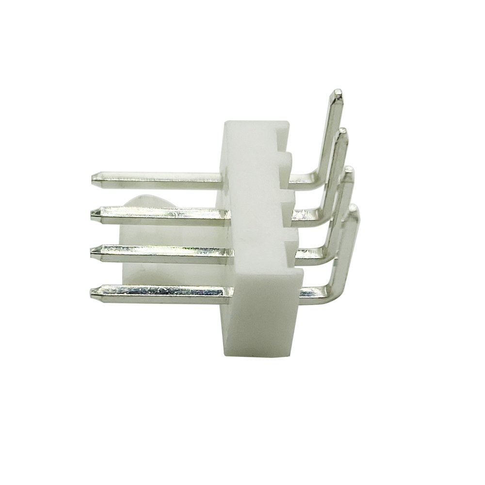 2.54mm male Wafer Connector 1x4pin 3+1 Dip3.4 Right Angle Left 90 Degree Tin-Plated Header Housing Connector 2.54mm Wafer