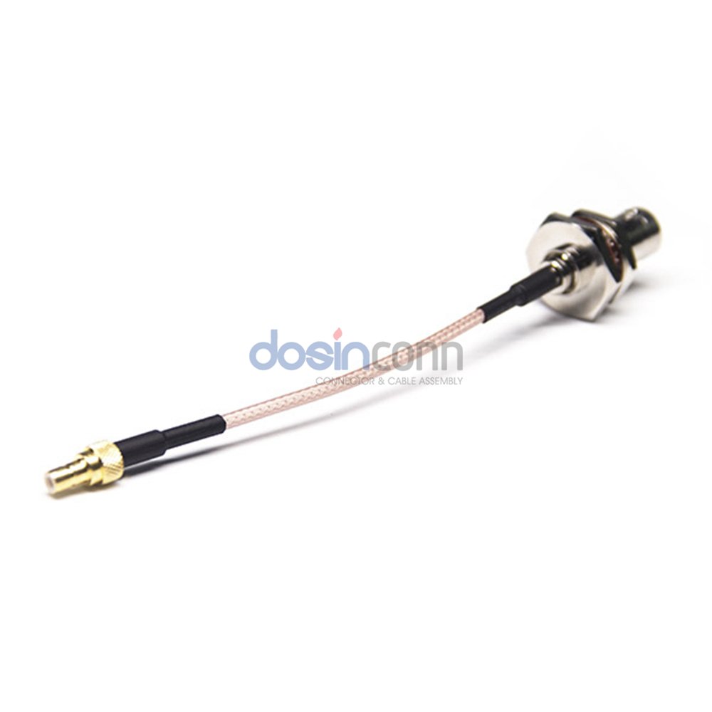 Straight SMB Male to BNC Female 50 ohm Waterproof Bulkhead Connector with RF Jumper Cable RG178 RG316