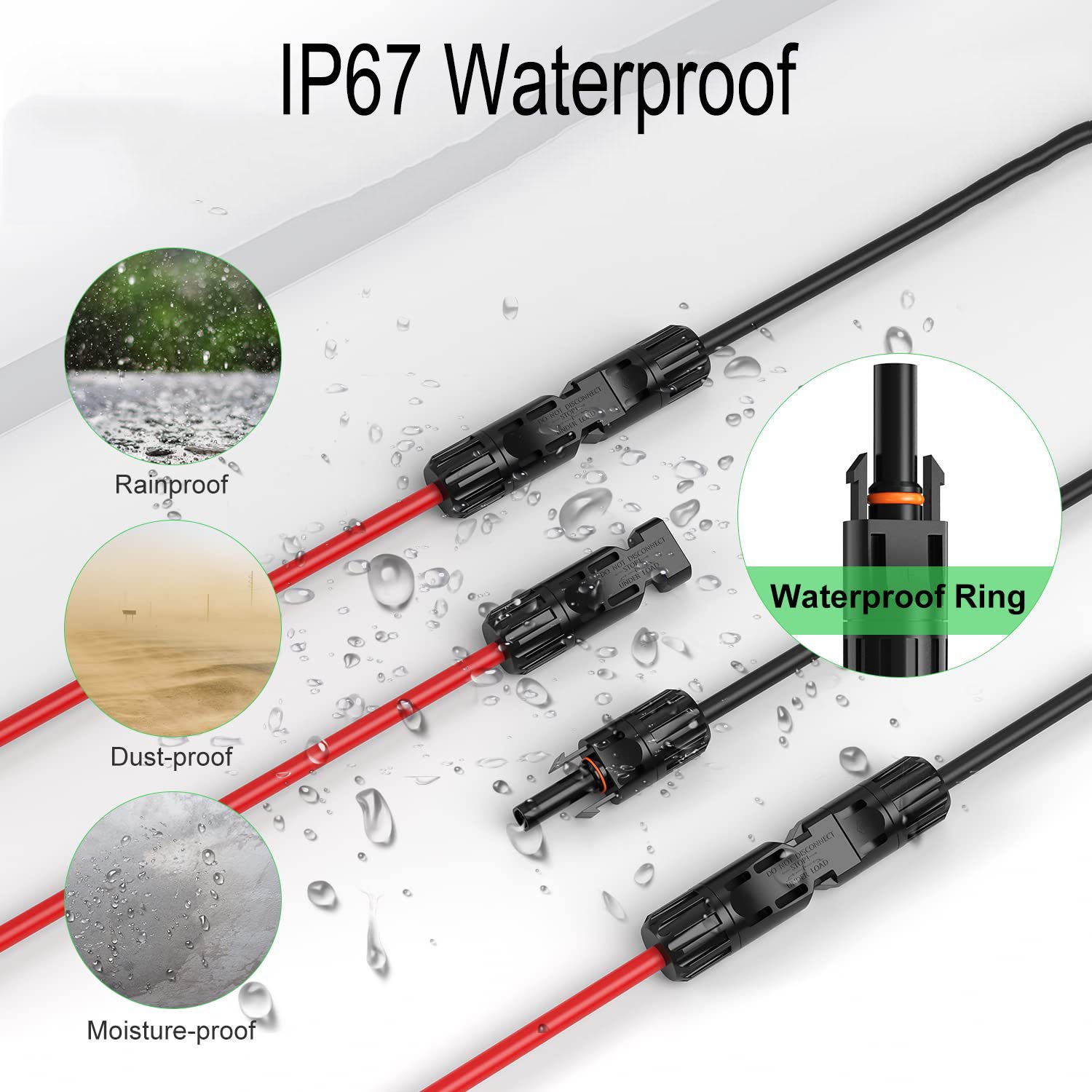 TUV approved waterproof shenzhen solar connector pv copper 2 3 pins connectors for solar panels